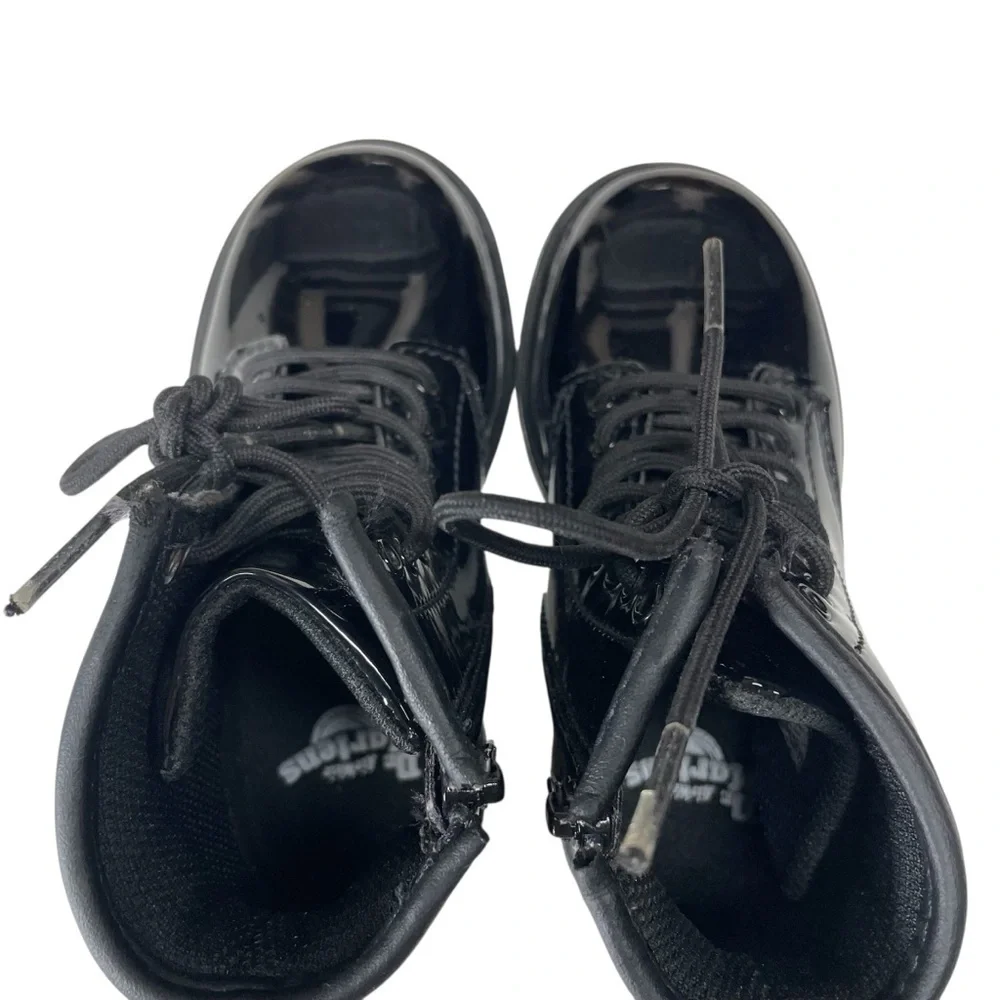 Dr. Martens 1460 Black Patent Leather Lace-Up Boots Toddler US Size 8